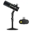 MAONO PD200W Micrófono Dinámico De Estudio XLR / USB Podcast Con Pedestal Tipo Mesa