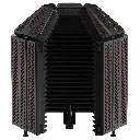 FILTRO PANTALLA ANTIPOP PARA MICROFONO tipo Escudo de aislamiento, espuma absorbente de alta densidad de 5 paneles para filtrar vocal, cubierta insonorizada plegable superior cerrada ideal para estudio de grabación XTUGA MIS02