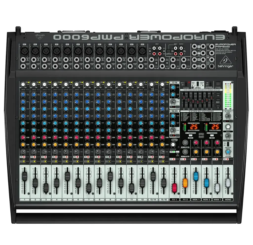 BEHRINGER PMP6000 Consola Amplificada 2 X 800W 16 Entradas con Efecto