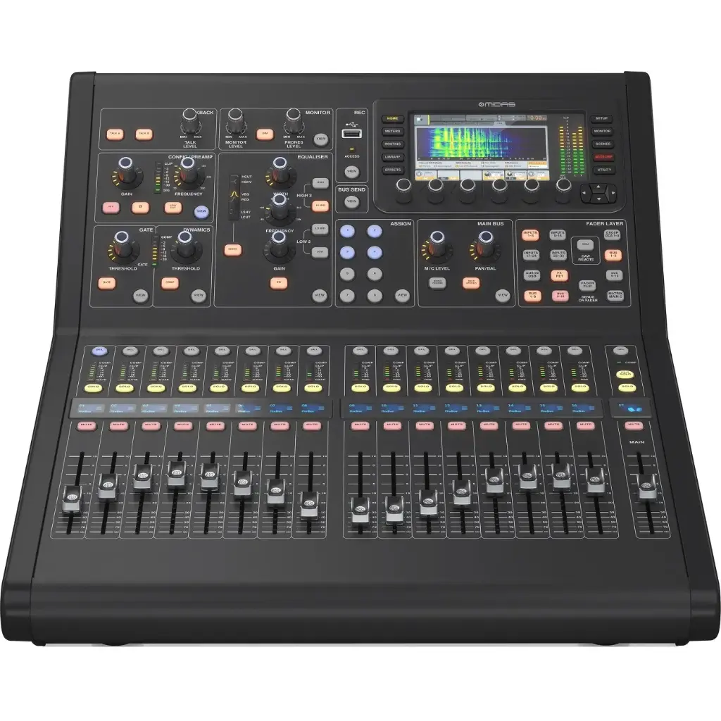 MIDAS M32R LIVE Consola Digital 40 Entradas, 16 preamplificadores en XLR, Sonido en Vivo o Estudio