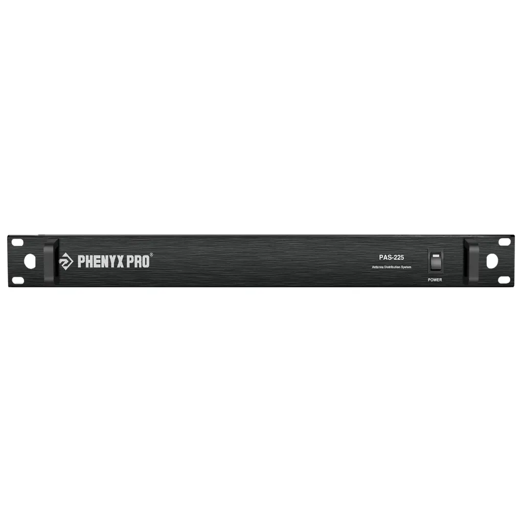 PHENYX PRO PAS-225 Amplificador Distribuidor de Antena de micrófonos inalámbricos de frecuencia de RF de 400 a 950 MHz (No Incluye Antena)