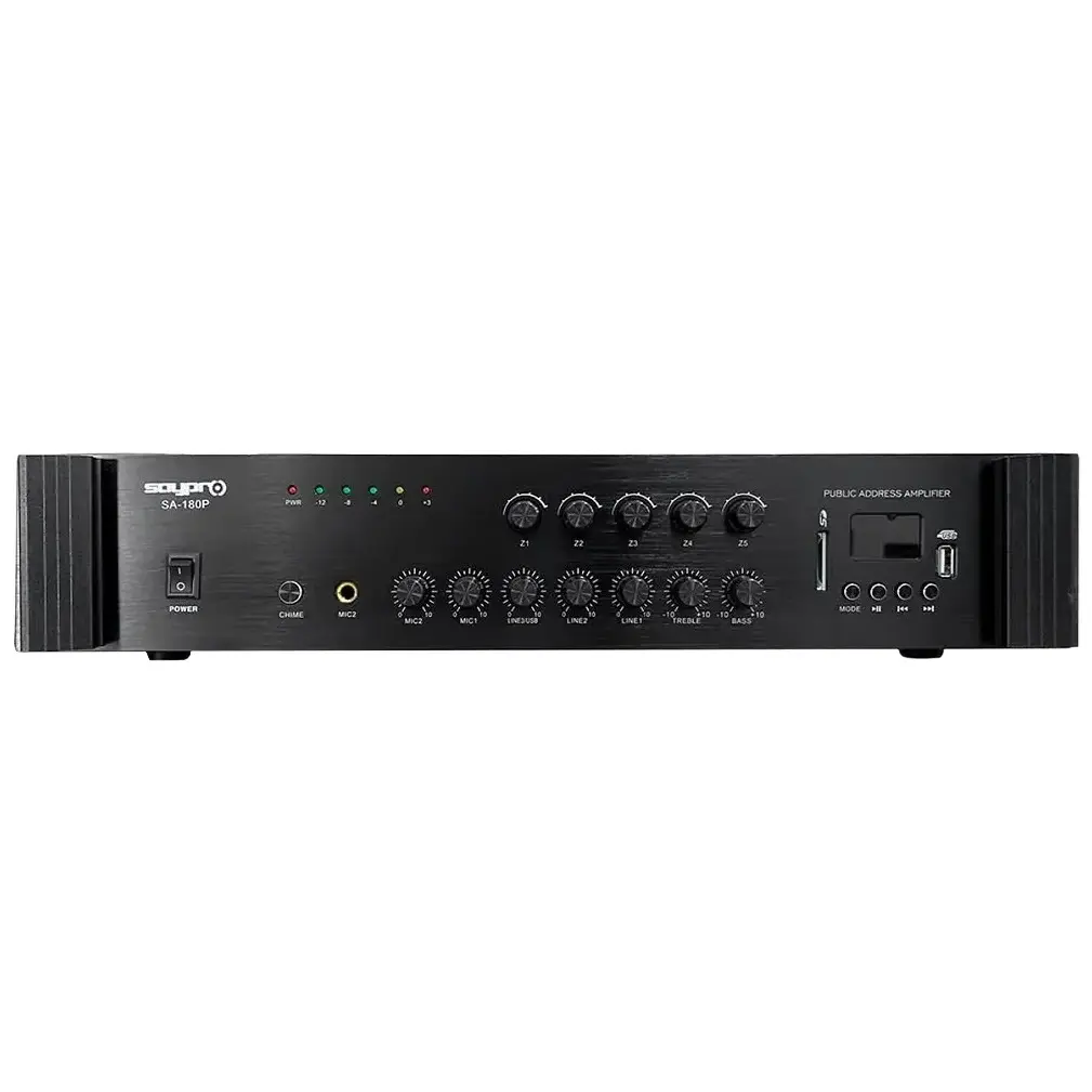 SAYPRO SA-DA700 AMPLIFICADOR 70V 700W 6 ZONAS Bluetooth, MP3, SD
