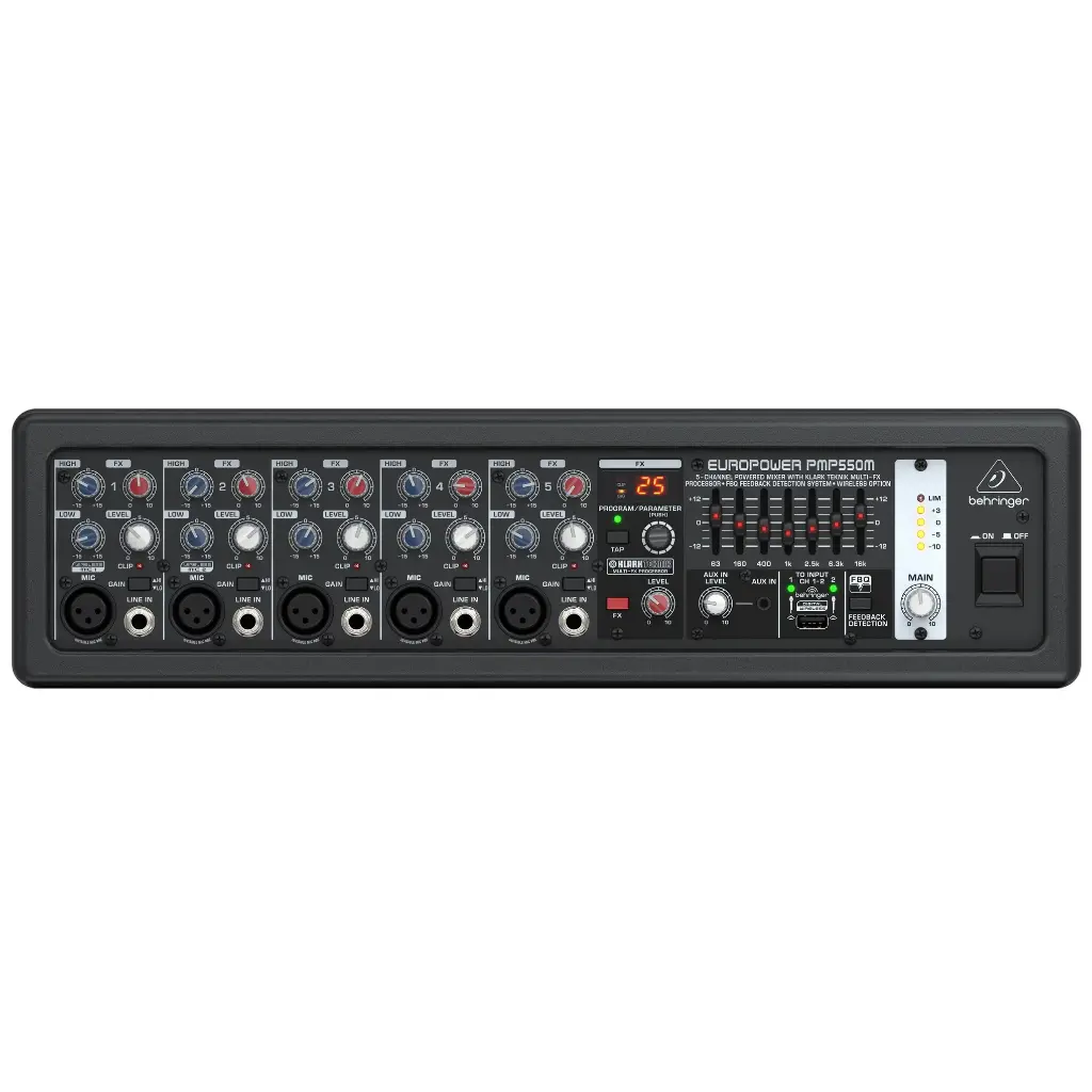 BEHRINGER PMP550M Consola Amplificada 500W 5 Entradas
