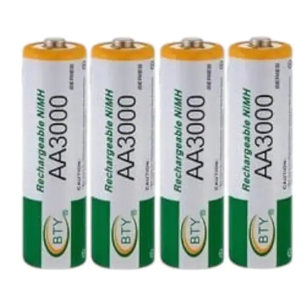 PILAS BTY RECARGABLE AA 1.2V LR6 NIKEL NiMH 3000MAH 4 UNIDADES BATERIAS
