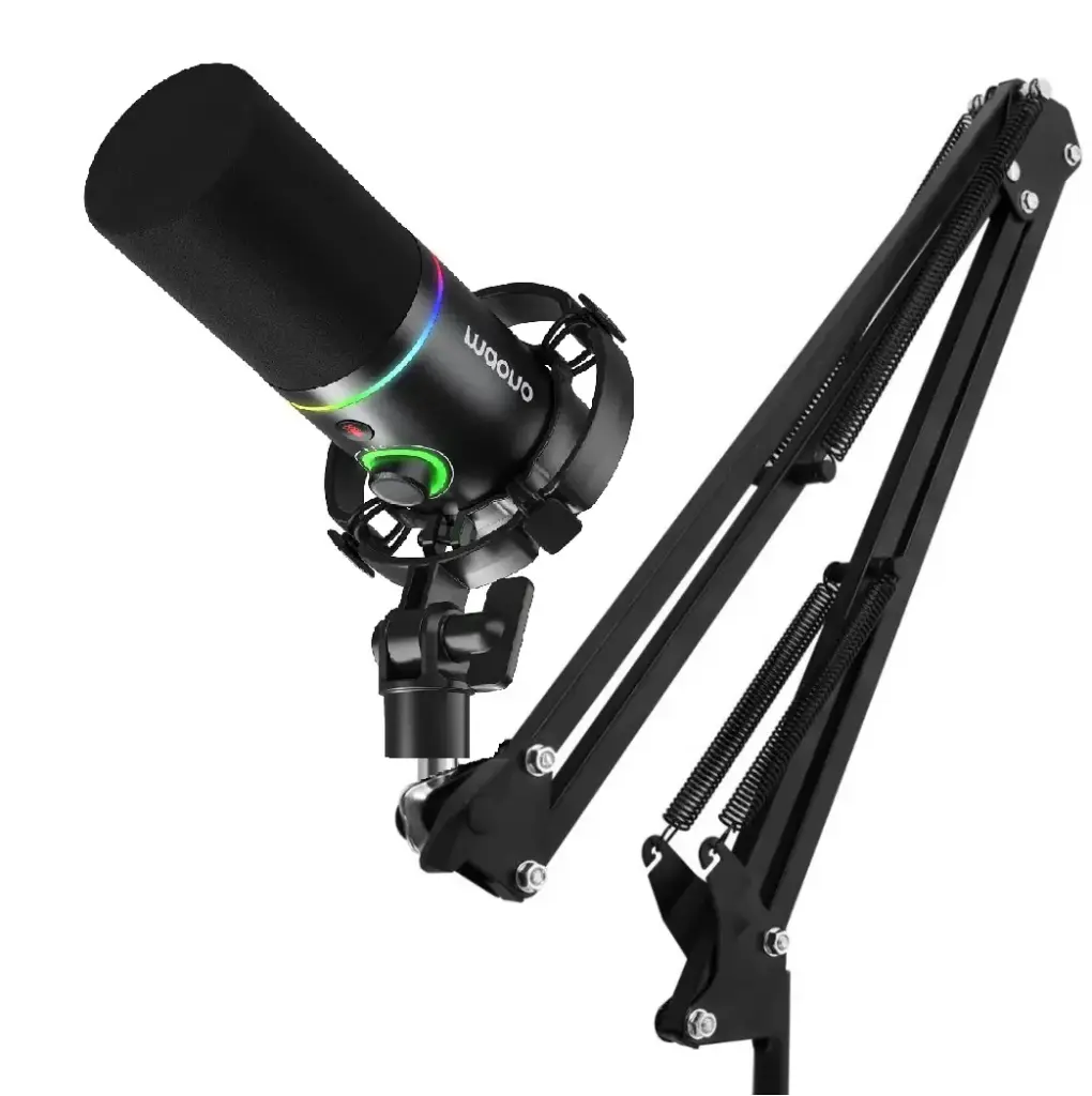 MAONO PD200XS Micrófono Dinámico De Estudio XLR / USB Podcast Con Pedestal Brazo tipo brazo