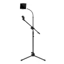 PEDESTAL PARA MICROFONO CHINO Con Boom Liviano Con Base Para Teléfono Celular CAJA AZUL