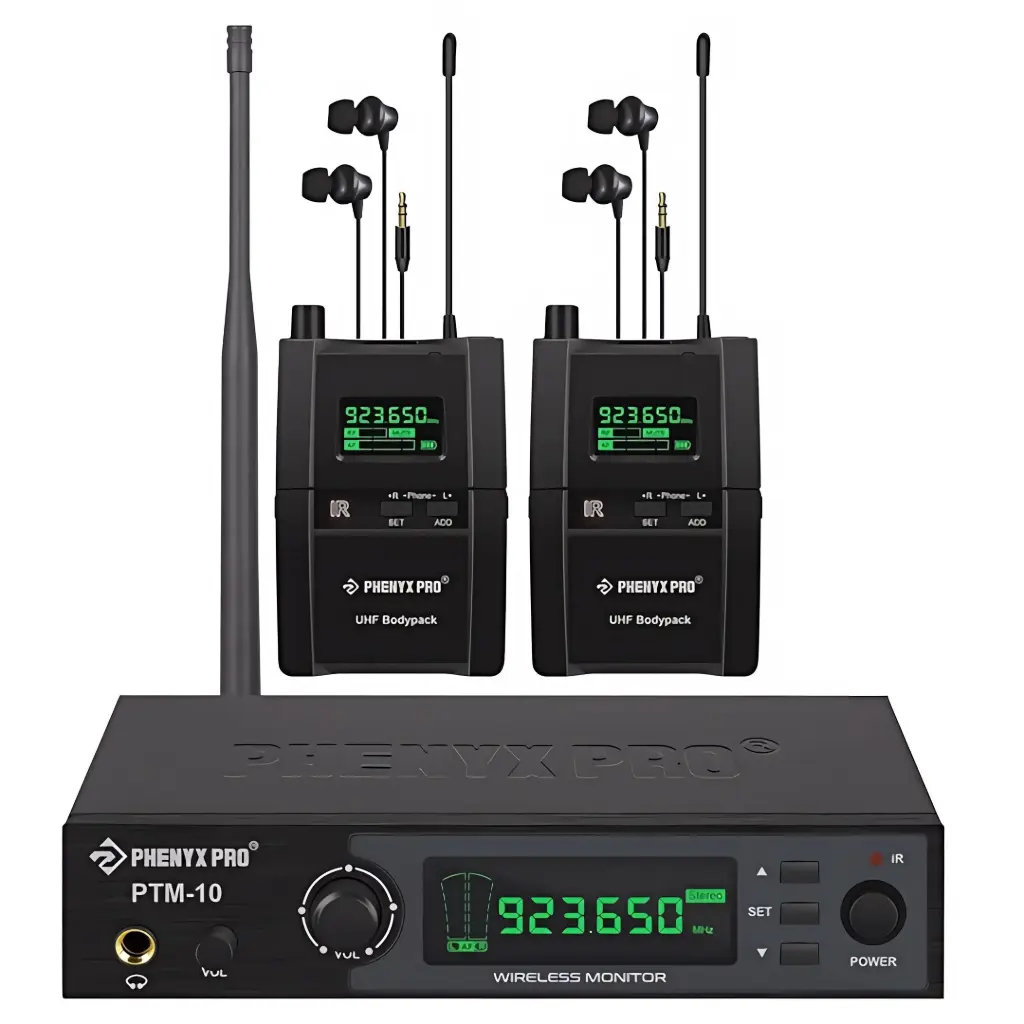 PHENYX PRO PTM-10-2B-500 In-Ear Belt-Pack Monitor personal de Oído