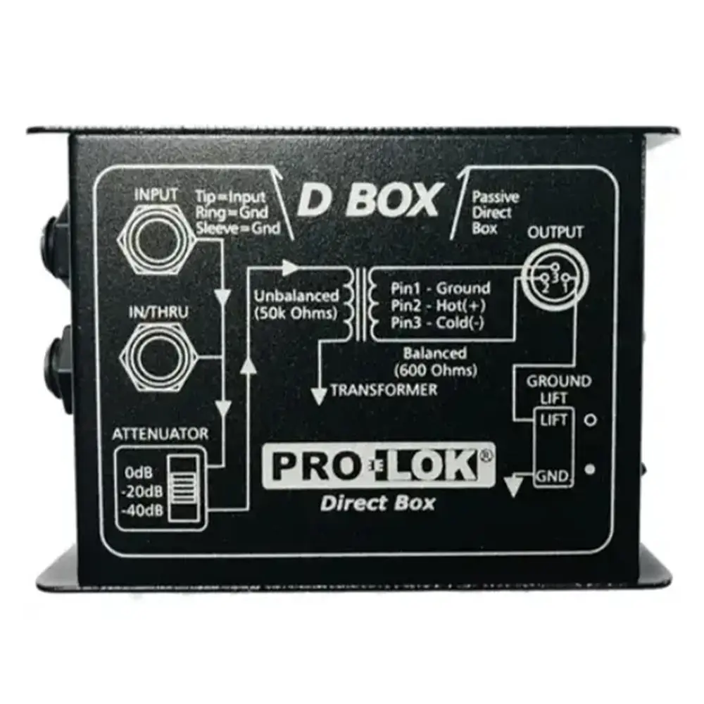 PRO-LOK D BOX DIRECT BOX CAJA DIRECTA PASIVA