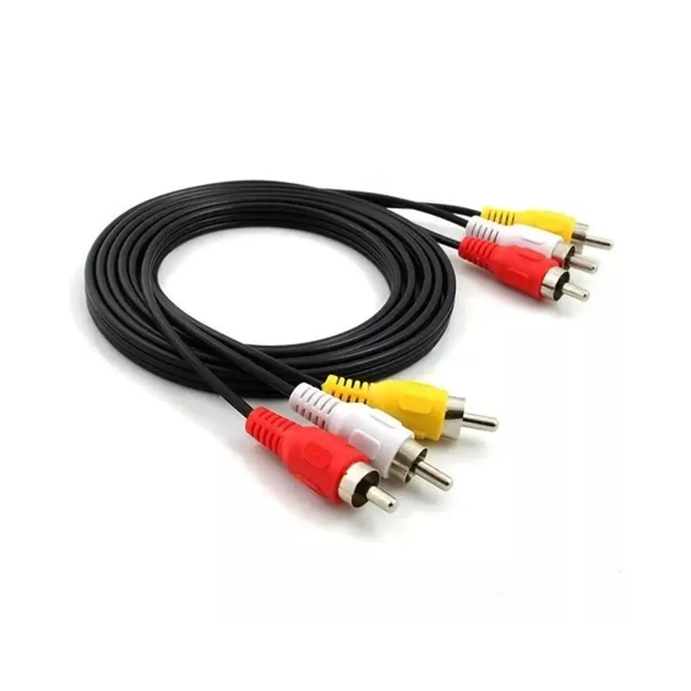 CABLE AUDIO Y VIDEO 3 PLUG RCA X 3 PLUG RCA 1.80 MT