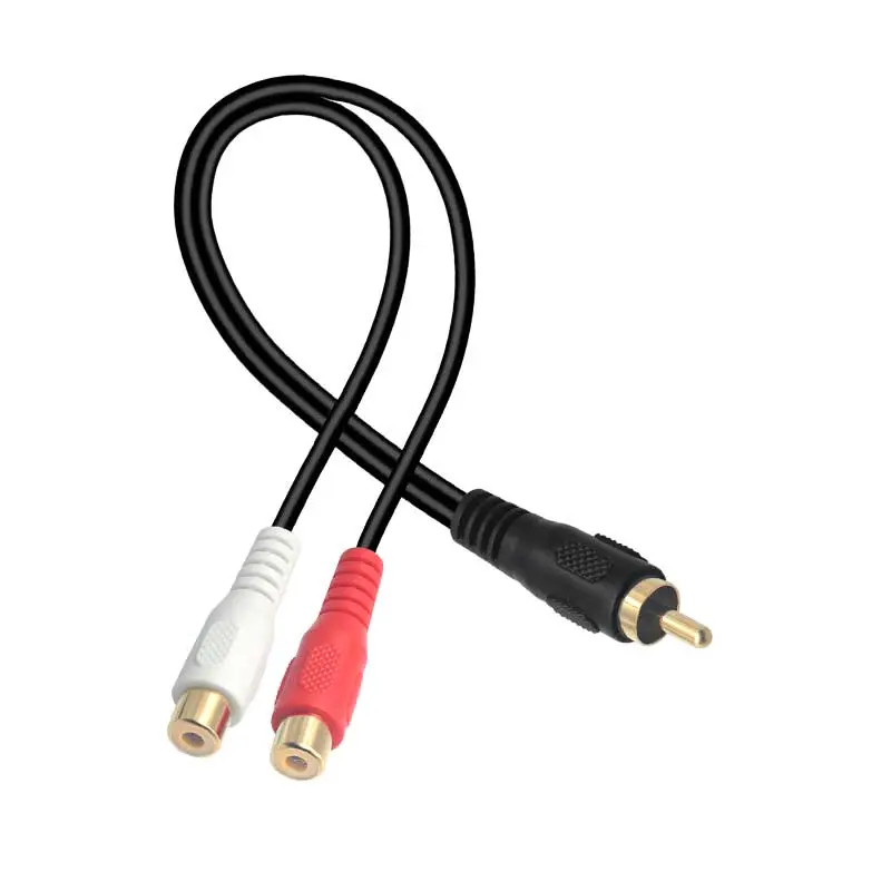 CABLE CONVERTIDOR ADAPTADOR DE PLUG RCA A DOS JACK RCA MODELO PS-219