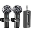 SPORTKEE K2 WIRELESS MINI LAVALIER 2 Micrófonos Inalámbricos Balita Solapa a un 1 receptor para teléfonos Android podcasts, YouTube, Entrevistas.