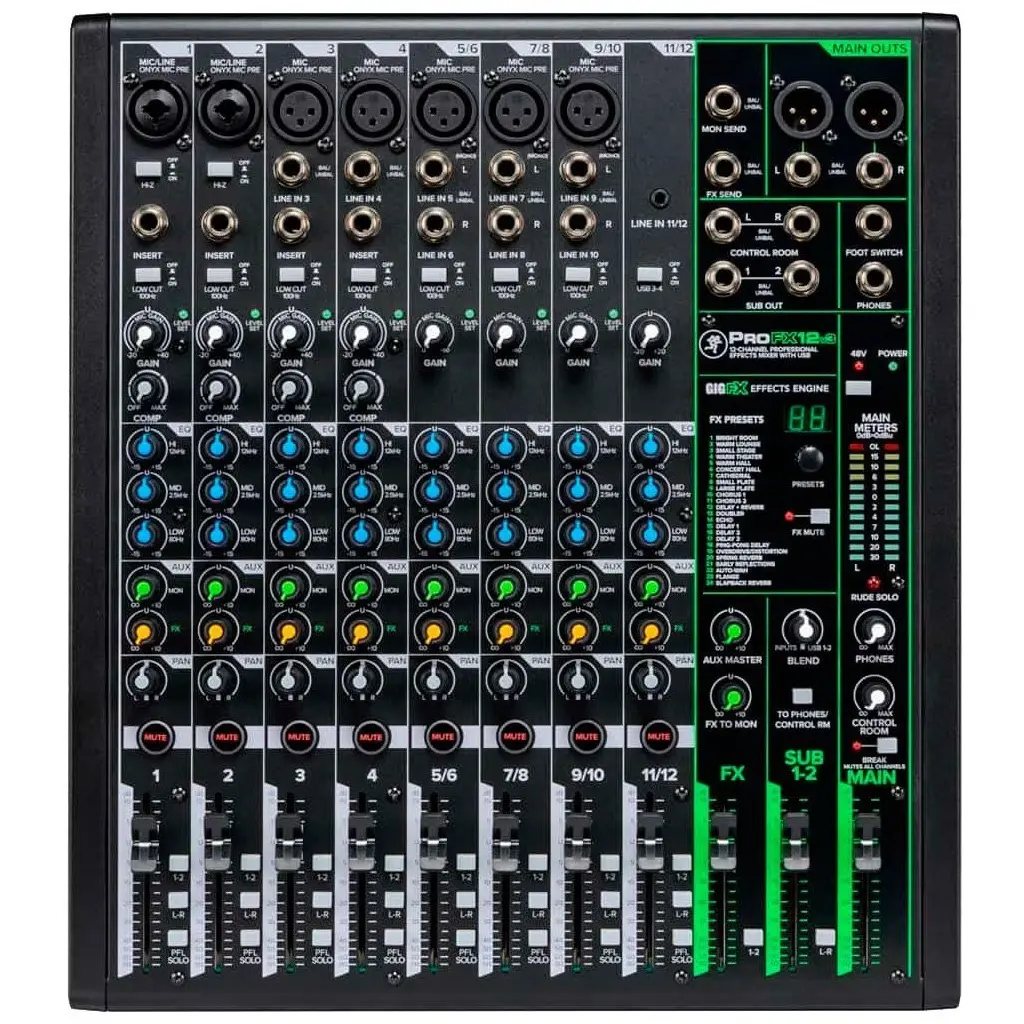 MACKIE PROFX12v3+ PLUS Consola 12 Entradas USB con Bluetooth