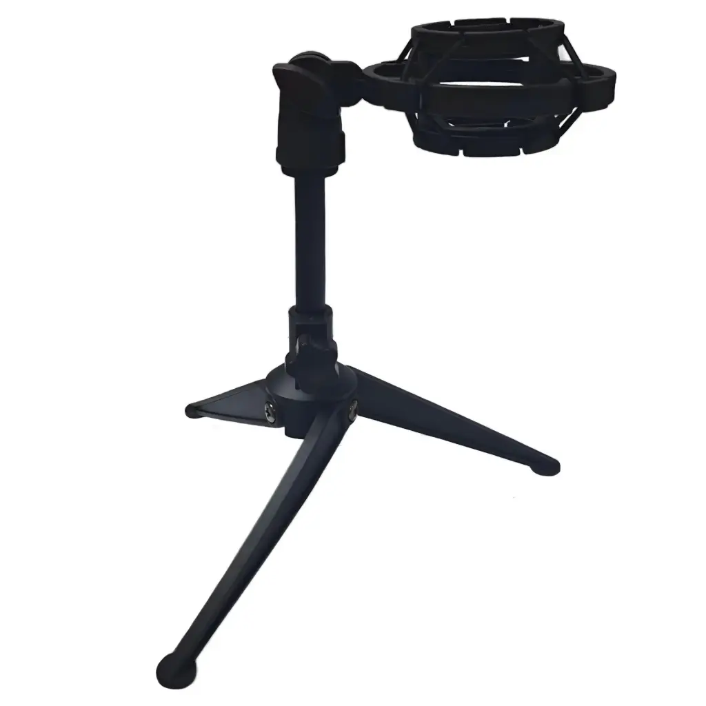 PEDESTAL CHINO DE MICROFONO DE MESA SHOCK MOUNT Altura Ajustable de 21cm a 27cm