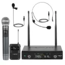 PHENYX PRO PTU-52-1H1B MICROFONO INALAMBRICO Set Manos Libres Headset y Balita UHF 2 Canales