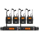 XTUGA RW2080-4 In-Ear Cuatro Belt-Pack Monitor personal de Oído Inalámbrica 2 Mezclas Estéreo