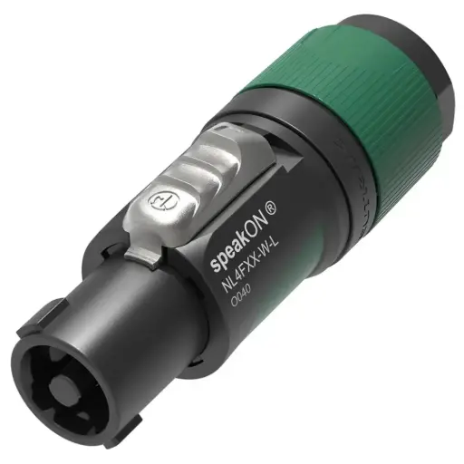 [NL4FXX-W-L] NEUTRIK NL4FXX-W-L CONECTOR SPEKON 4 polos, Para Cable Grurso De 10-16mm