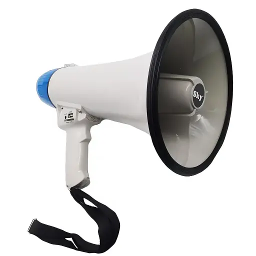 [ER-15USB] SKY ER-15USB Megafono Recargable 25W Con Grabación Para Mensajes Cortos y Sirenas