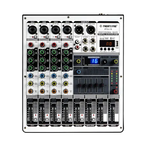 [PTX-15] PHENYX PRO PTX-15 CONSOLA ANALOGICA 4 CANALES CON 16 EFECTO DSP 