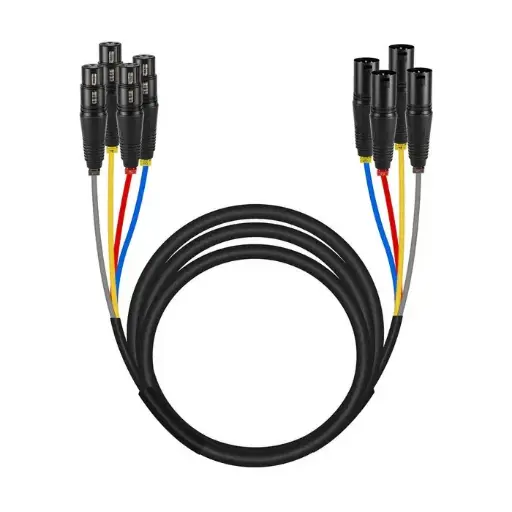 [PCBL-4IN1-10] PHENYX PRO PCBL-4IN1-10 Cable Snake 4 XLR Hembras a 4 XLR Machos 3MTS