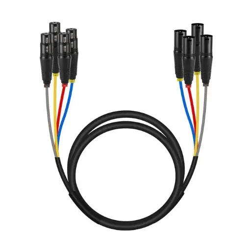 [PCBL-4IN1-6] PHENYX PRO PCBL-4IN1-6 Cable Snake 4 XLR Hembras a 4 XLR Machos 180cms
