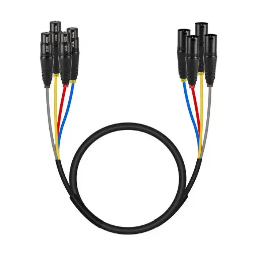 [PCBL-4IN1-3] PHENYX PRO PCBL-4IN1-3 Cable Snake 4 XLR Hembras a 4 XLR Machos 90cms 