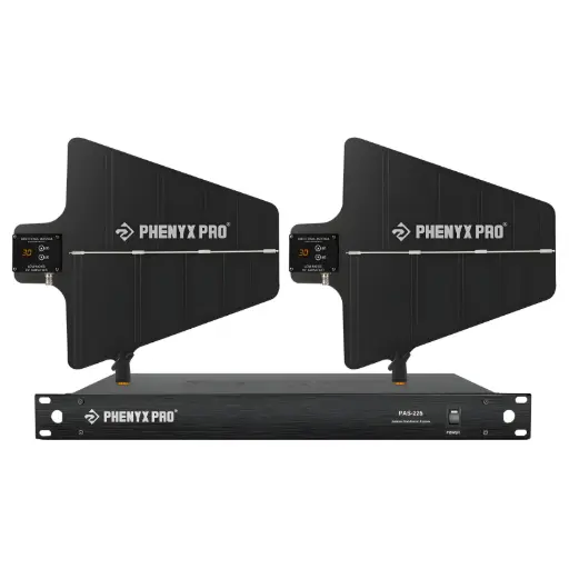 [PAS-225X] PHENYX PRO PAS-225X Amplificador Distribuidor de Antena de micrófonos inalámbricos de frecuencia de RF de 400 a 950 MHz