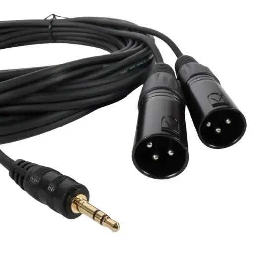 [AS-CMPX-4.5] AUDIOSON AS-CMPX-4.5 Cable Audio Balanceado Dual XLR Macho a Plug Mini Estéreo 4,50 mts