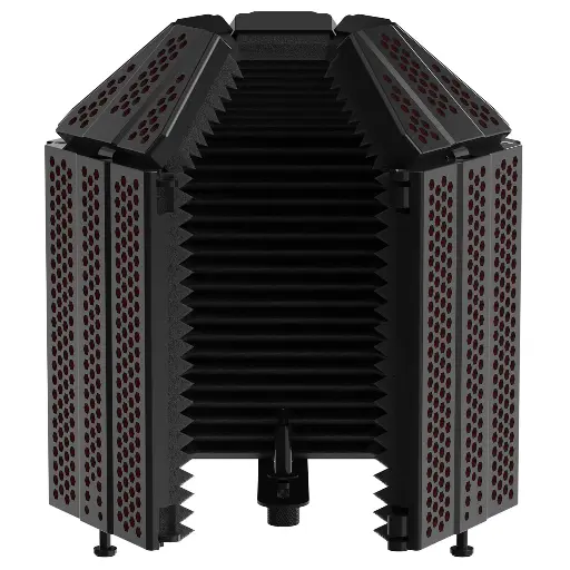 [XTUGA MIS02] FILTRO PANTALLA ANTIPOP PARA MICROFONO tipo Escudo de aislamiento, espuma absorbente de alta densidad de 5 paneles para filtrar vocal, cubierta insonorizada plegable superior cerrada 