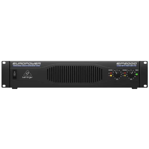 [EUROPOWER EP2000] BEHRINGER EP2000 Amplificador, Estéreo: 2CH x 350W a 8 Ohm, 2CH x 500W a 4 Ohm, 2CH x 650W a 2 Ohm. Mono: 1CH x 1000W a 8 Ohm,1CH x 1300W a 4 Ohm