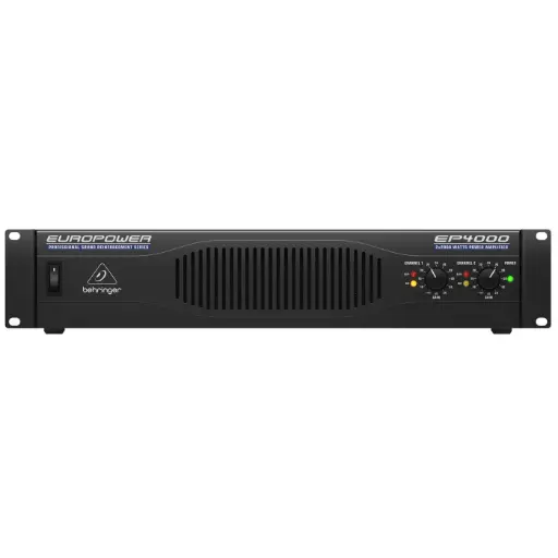 [EUROPOWER EP40000] BEHRINGER EP4000 Amplificador, Estereo: 2CH x 550W a 8 Ohm, 2CH x 950 W a 4 Ohm, 2CH x 1250 W a 2 Ohm. Mono: 1CH x 1750W a 8 Ohm, 1CH x 2400W a 4 Ohm