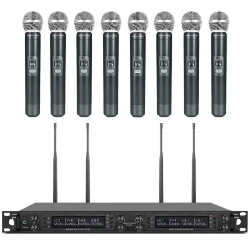 [PTU-6000-8H] PHENYX PRO PTU-6000-8H MICROFONOS INALAMBRICOS Mano UHF 8 Canales