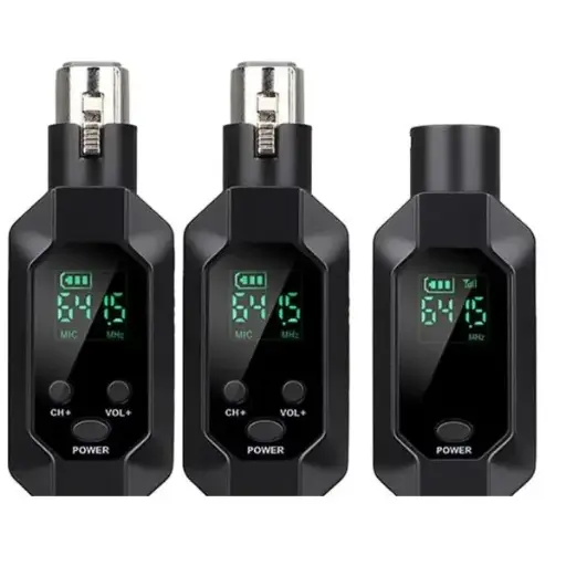 [SA-MICF02] SAYPRO SA-MICF02 Transmisor Receptor UHF Doble de Micrófonos Inalámbricos XLR, Señal de Audio o Sistema PA, Con Alimentación Phantom de 48V