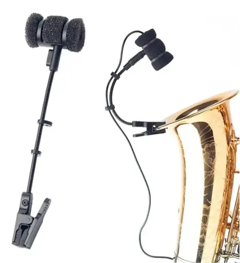 [DYNWAVE 78029477105583489] GENERICA CLAMP CLIP SOPORTE DE MICROFONO BALITA A SAXO TIPO CUELLO DE CISNE CON PINZA