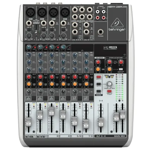 [XENYX Q1204USB] BEHRINGER XENYX Q1204USB Consola 12 Entradas, 4 en XLR, 2 BUS, USB, Interfaz
