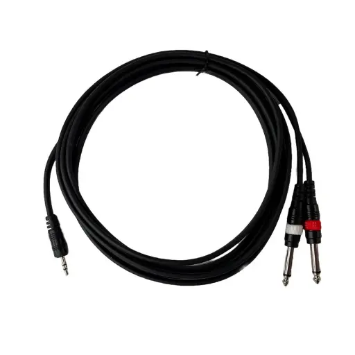 [SA-C44-10FT] SAYPRO SA-C44-10FT Cable De Audio Plug Estéreo Mini a Doble Plug Mono Grande 3mt