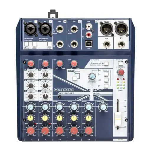 [NOTEPAD-8FX] SOUNDCRAFT NOTEPAD-8FX Consola Pasiva Con Interfaz USB Compatible con PC
