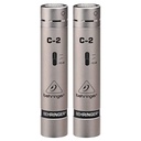 [C-2] BEHRINGER C-2 Micrófonos Cardiode de Condensador Instrumentos Musicales Batería SET 2 Piezas