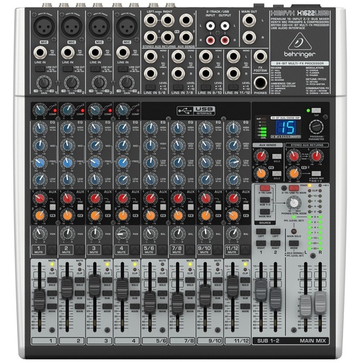 [XENYX X1622USB] BEHRINGER XENYX X1622USB Consola 16 Entradas, 2/2 BUS, con Efectos, USB, INTERFAZ