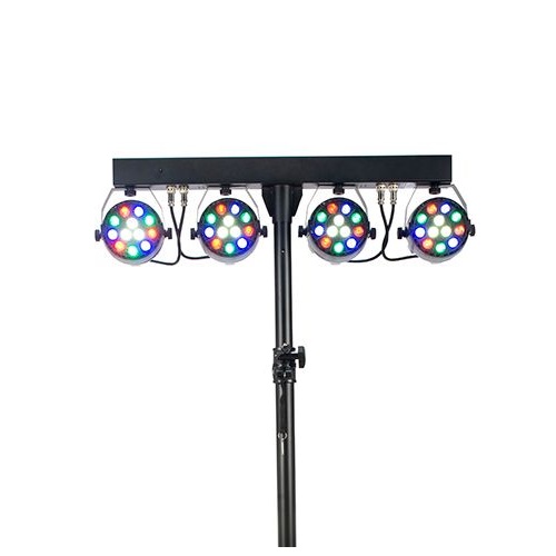 [MINI PAR BAR] ADJ ELIMINATOR MINI PAR BAR LED Combo 4 Luces De 12 LED X 1W