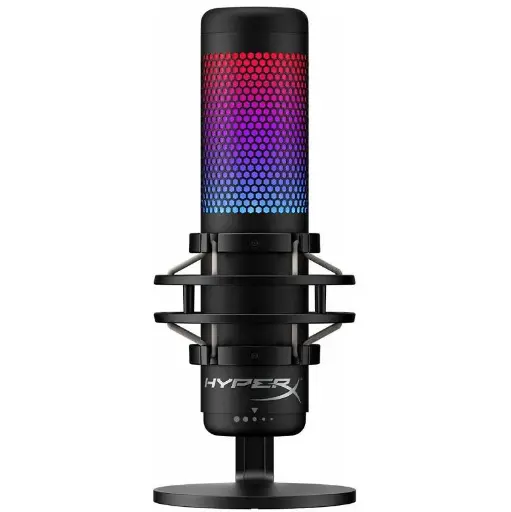 [QuadCast-S 4P5P7AA] HyperX QuadCast-S Micrófono condensador USB RGB Gaming, podcasts, Twitch, YouTube, Discord