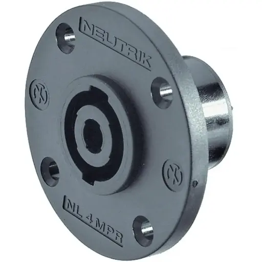 [NL4MPR] NEUTRIK NL4MPR CONECTOR SPEAKON 4 PINES Macho Chasis Redondo