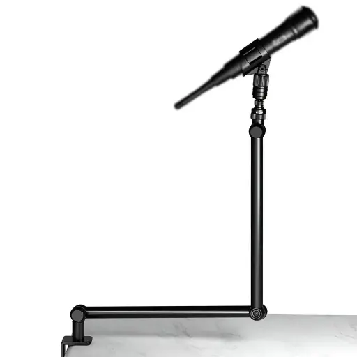 [PL-1007] PARAL STAND PEDESTAL DE MICROFONO BRAZO JIRAFA TIPO RADIO RUBESEE PL-1007