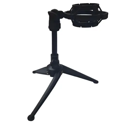 [Mesa Shock Mount] PEDESTAL CHINO DE MICROFONO DE MESA SHOCK MOUNT Altura Ajustable de 21cm a 27cm