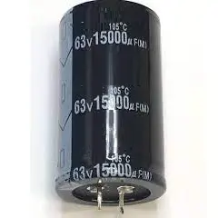 [Z-63V-15000MF] REPUESTO CAPACITADOR 63V 15000uF FILTRO CONDENSADOR -40+105°C, mide 6,1cms ALTO x 3,5cms ANCHO